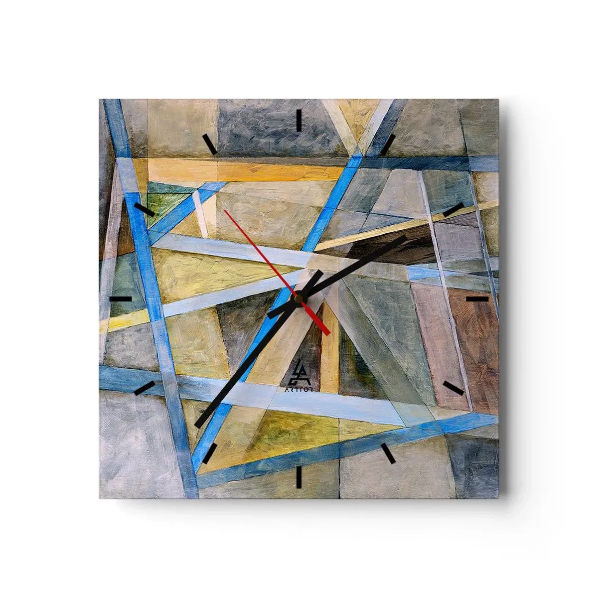 Väggklocka - Klocka på glas - Rakt fram eller diagonalt? - 30x30 cm