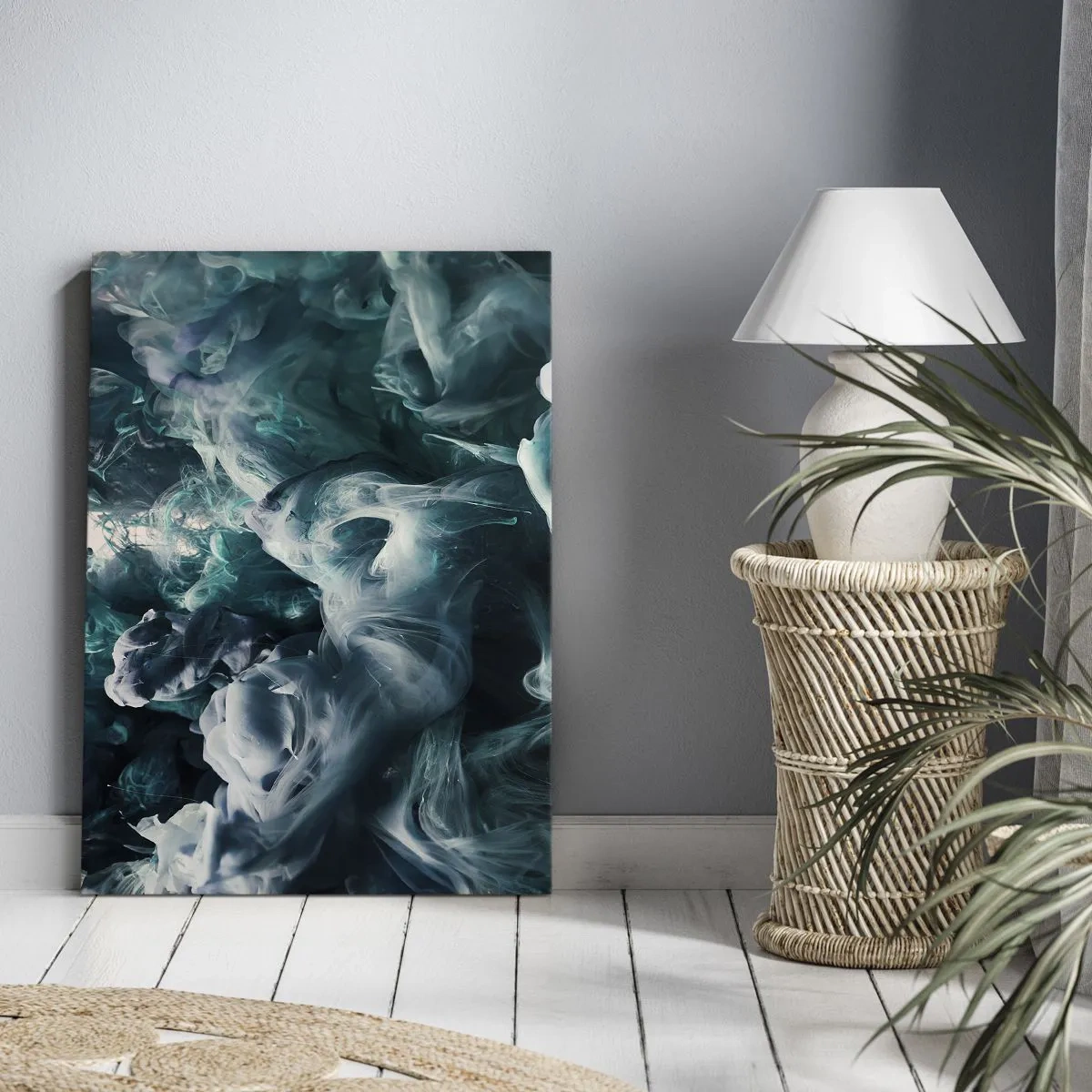 Canvastavla - Bild på duk - Färg i rörelse - 45x80 cm