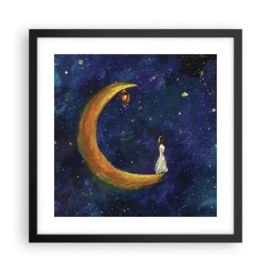 Affisch i svart ram - Världens skrik - 40x40 cm