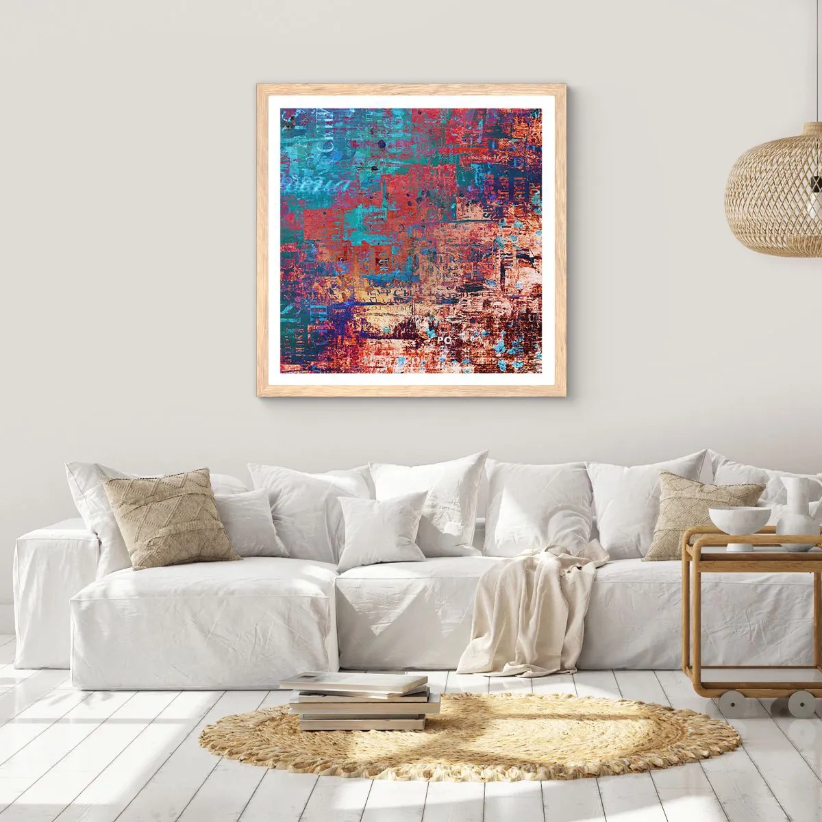 Affisch i ram av ljusek - Minne och icke-minne - 50x50 cm