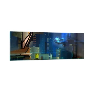 Glastavla - Bild på glas - Inom snar framtid - 90x30 cm