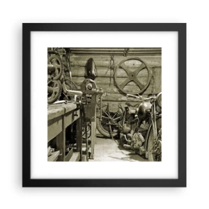 Affisch i svart ram - I onkel Lasses skjul - 30x30 cm