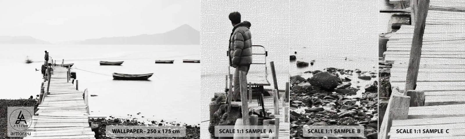 Provbit av fototapet Premium Canvas - Vid tyst och rent vatten - Landskap, Sjö, Łódź - 100x30 cm