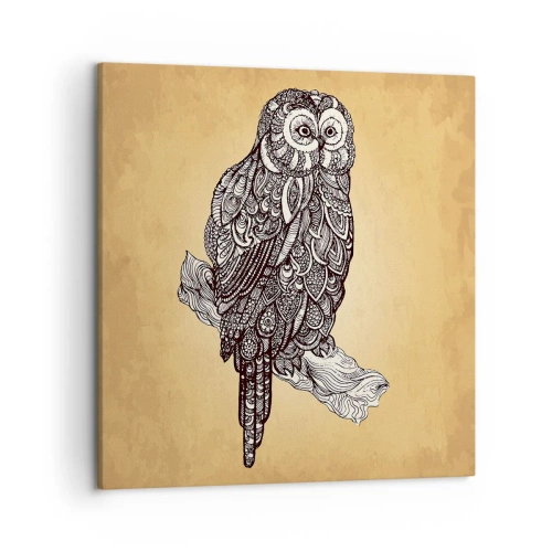 Canvastavla - Bild på duk - Invecklade ornament av visdom - 50x50 cm