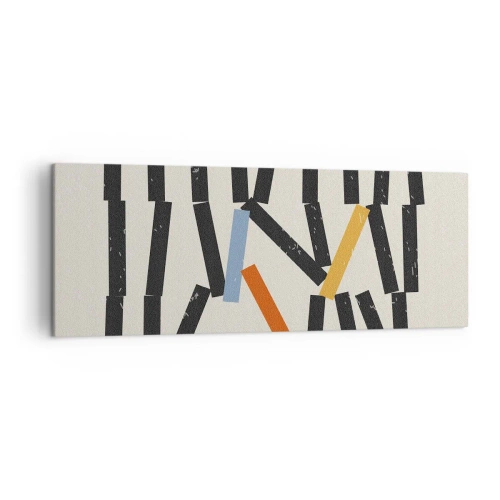 Canvastavla - Bild på duk - Domino - komposition - 140x50 cm