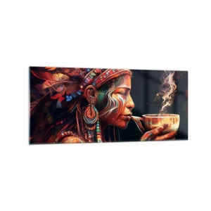 Glastavla - Bild på glas - En magisk ritual - 120x50 cm