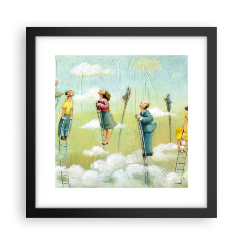 Affisch i svart ram - Efter din dröm - 30x30 cm