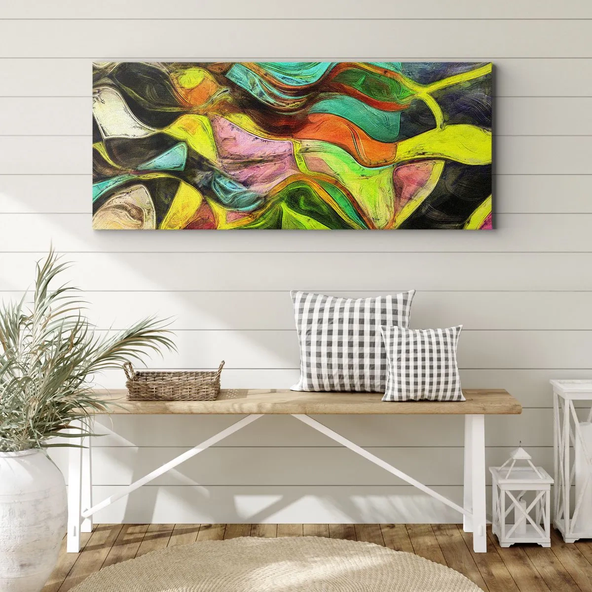 Canvastavla - Bild på duk - Rörelse är liv - 140x50 cm