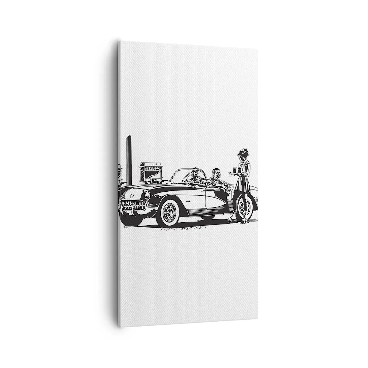 Canvastavla - Bild på duk - 60. - sorglöst Amerika - 55x100 cm