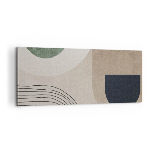 Canvastavla - Bild på duk - Ovalens mjukhet - 100x40 cm