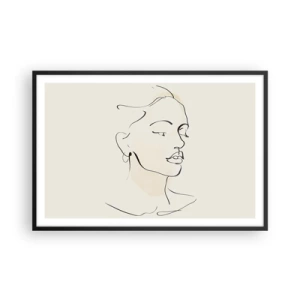 Affisch i svart ram - Säkra drag - 91x61 cm