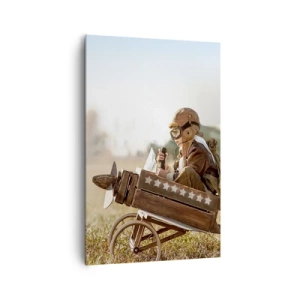 Canvastavla - Bild på duk - Stort mot drömmarna - 80x120 cm