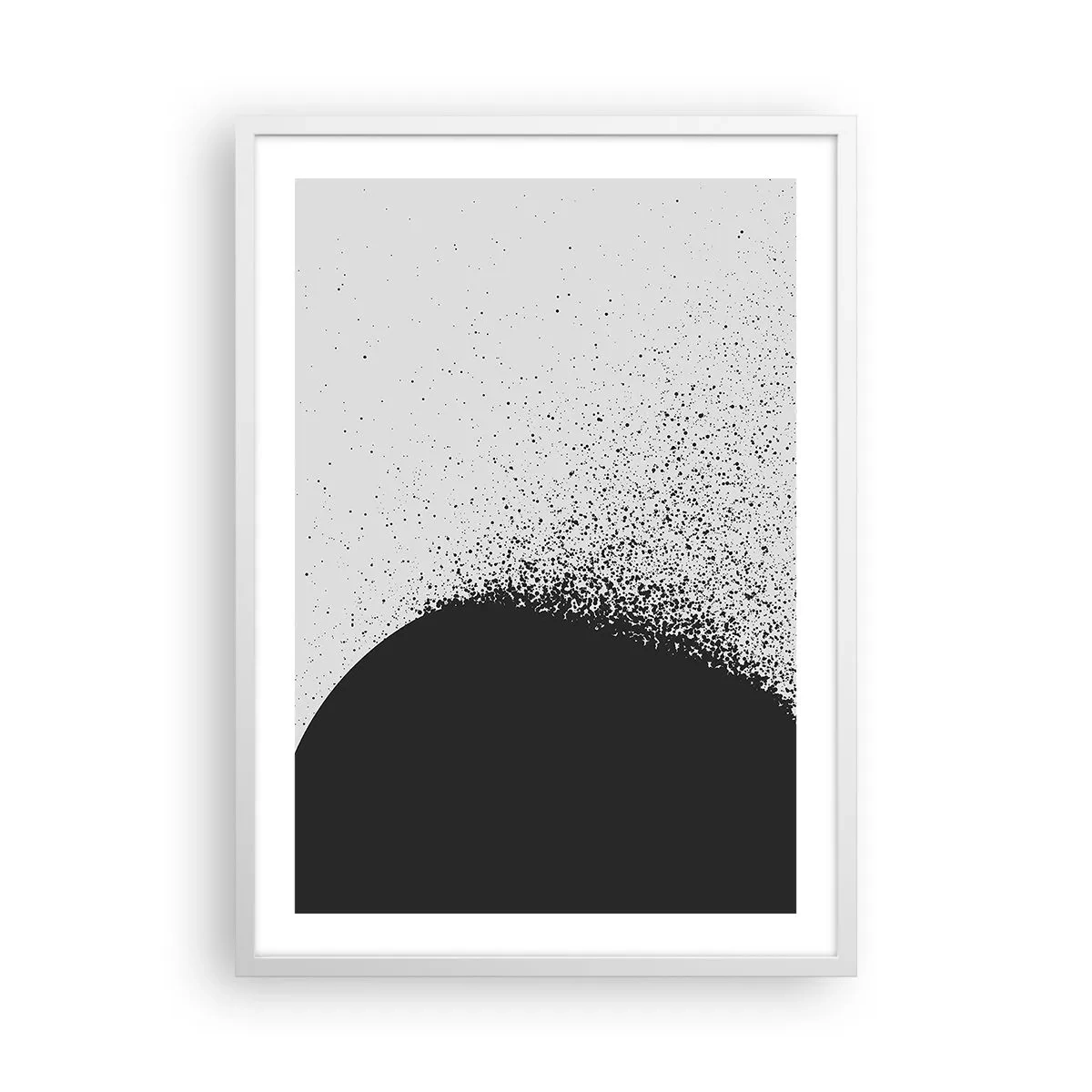 Affisch i vit ram - Partiklarnas rörelse - 50x70 cm