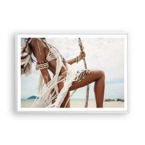 Affisch i vit ram - Solens prästinna - 100x70 cm