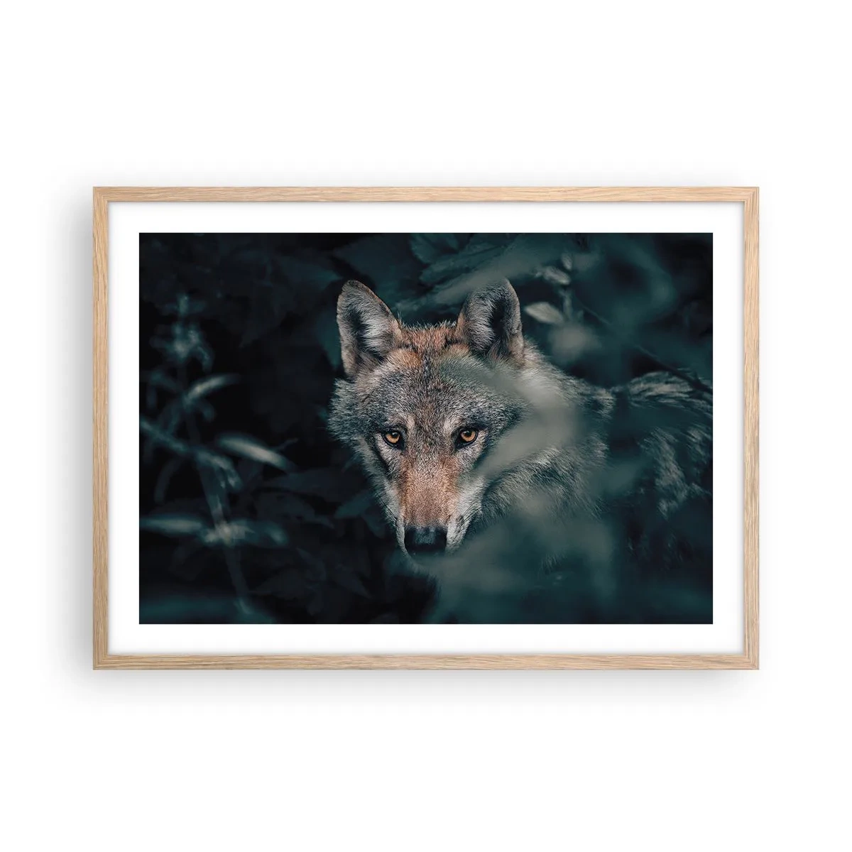 Affisch i ram av ljusek - Jägare - 70x50 cm