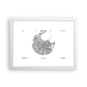 Affisch i vit ram - Dohas anatomi - 40x30 cm