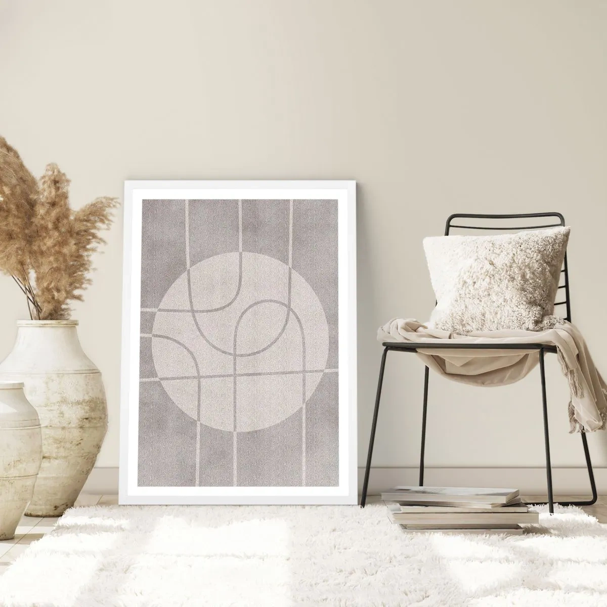 Affisch i vit ram - Cirkulärt och rakt fram - 30x40 cm