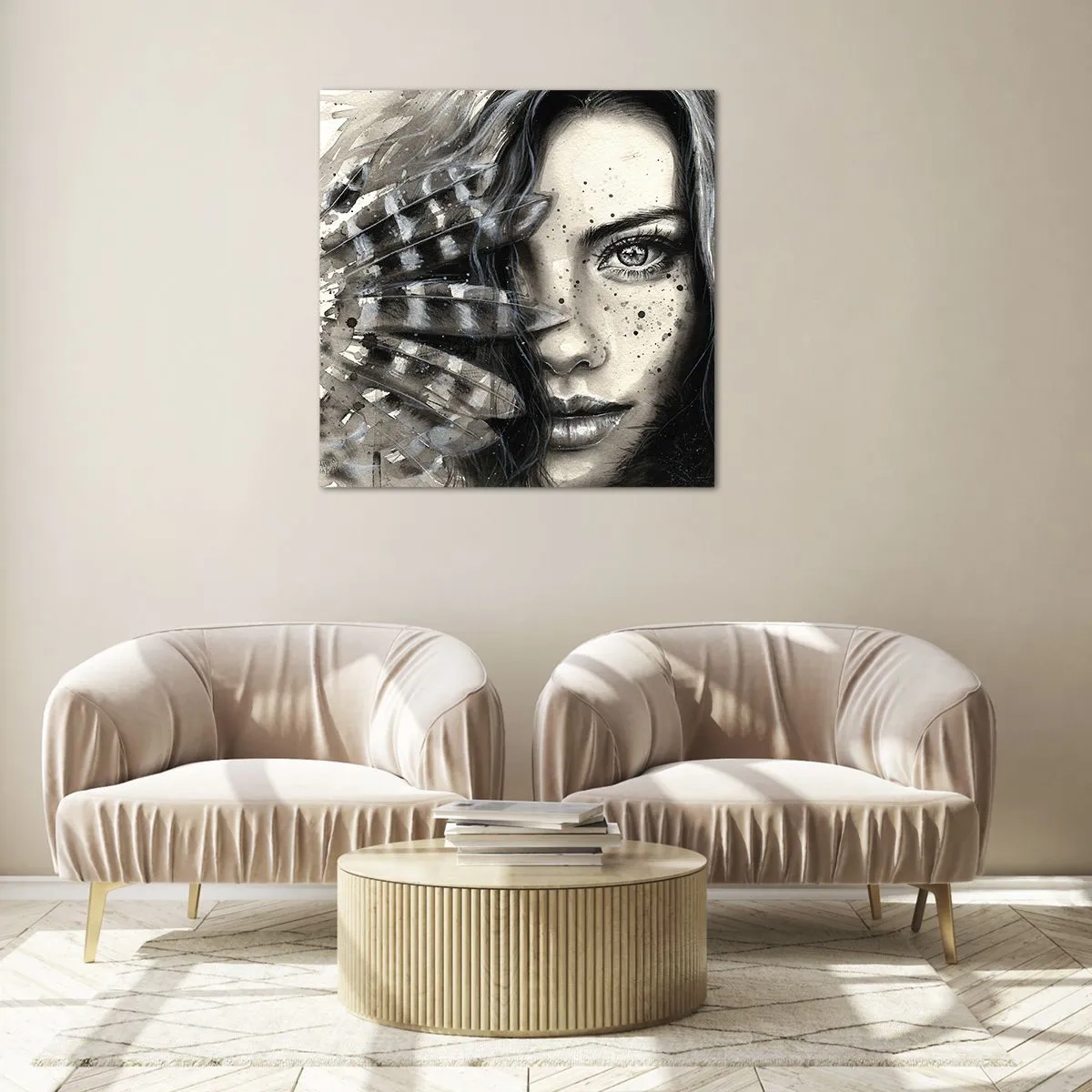 Glastavla - Bild på glas - Vild skönhet - 40x40 cm