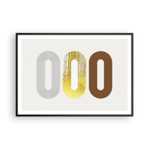 Affisch i svart ram - Ooo! - 100x70 cm