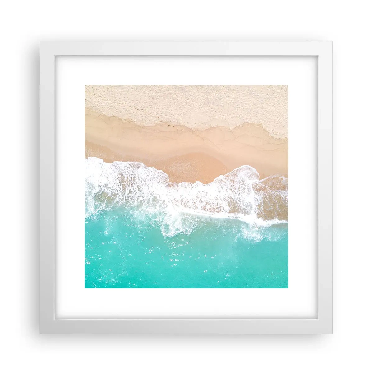 Affisch i vit ram - Smekande beröring - 30x30 cm