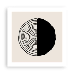 Affisch - Hälften hälften - 50x50 cm