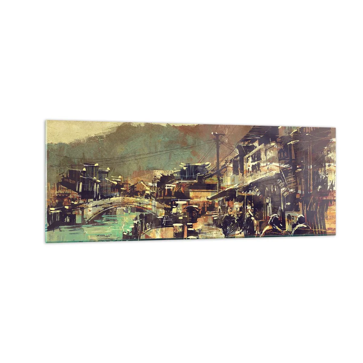 Glastavla - Bild på glas - Livet som gråskalans rikedom - 140x50 cm