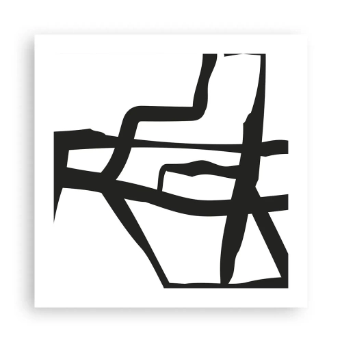 Affisch - Svartvit konstruktion - 50x50 cm