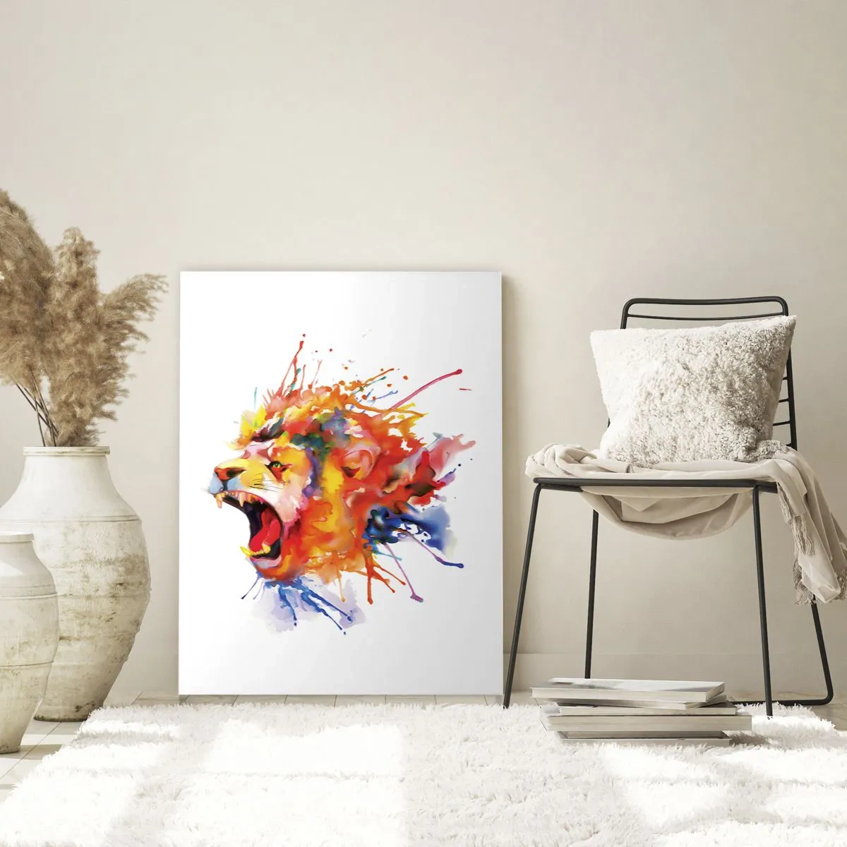 Glastavla - Bild på glas - Explodera med ilska - 70x100 cm