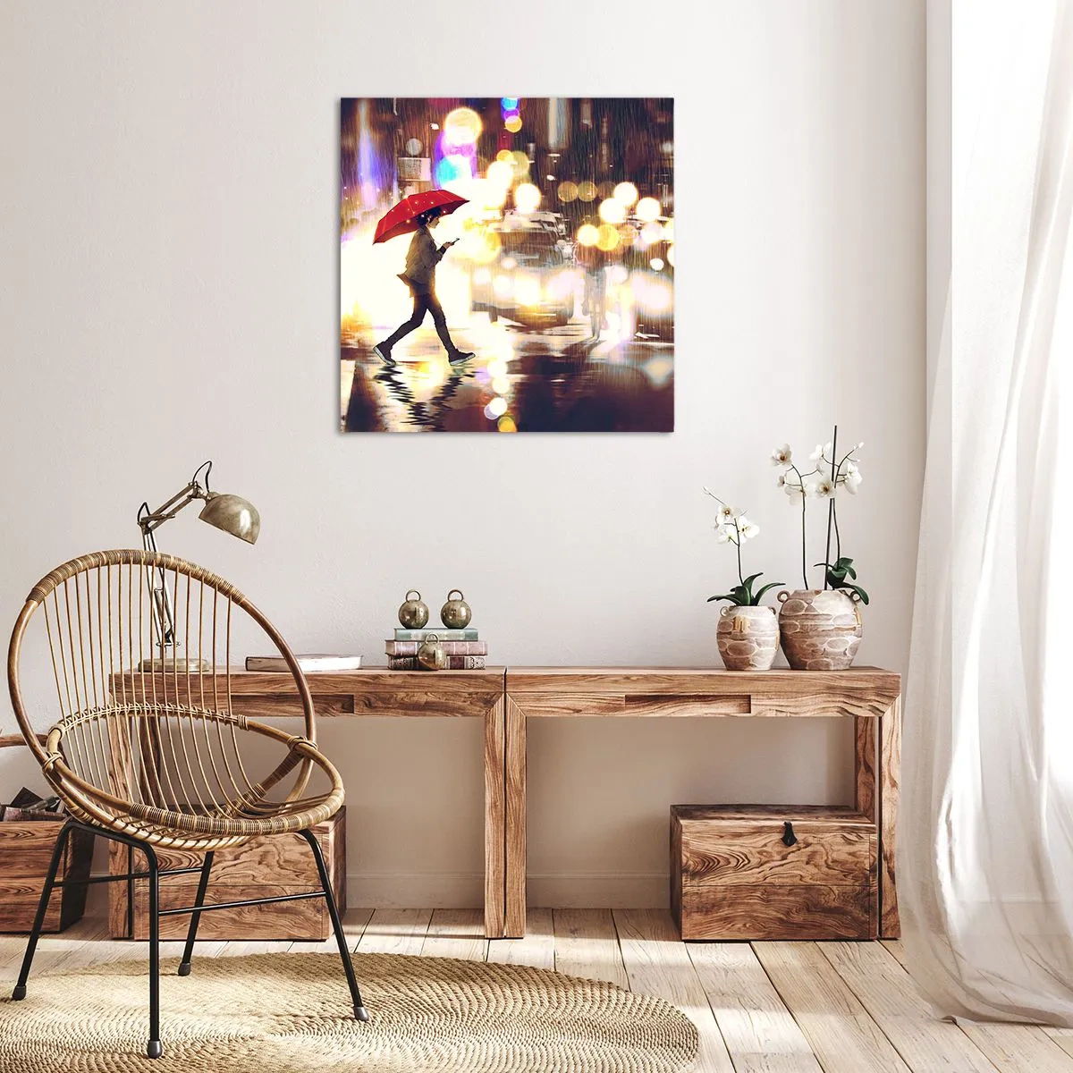 Canvastavla - Bild på duk - Solig trots allt - 70x70 cm