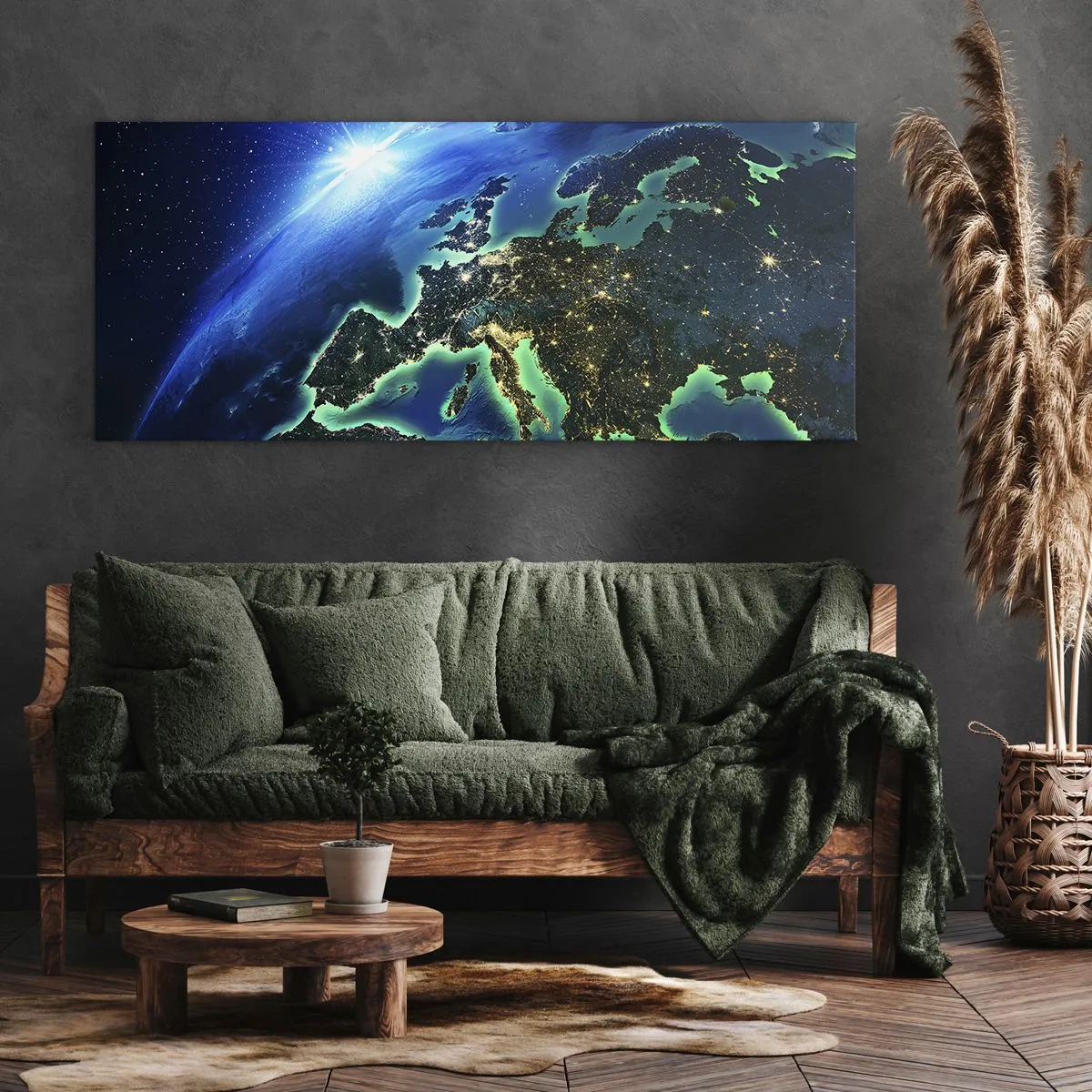 Canvastavla - Bild på duk - Glödande Europa - 120x50 cm