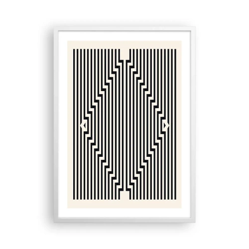 Affisch i vit ram - Geometrisk illusion - 50x70 cm