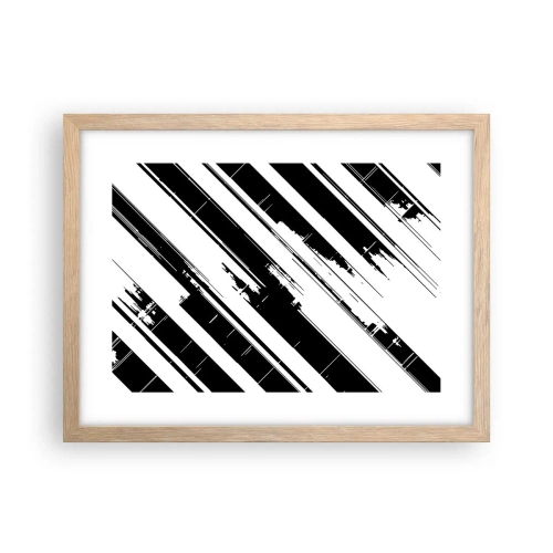 Affisch i ram av ljusek - Intensiv och dynamisk komposition - 40x30 cm