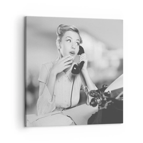 Canvastavla - Bild på duk - Hallå, tillbaka till 50-talet. - 50x50 cm