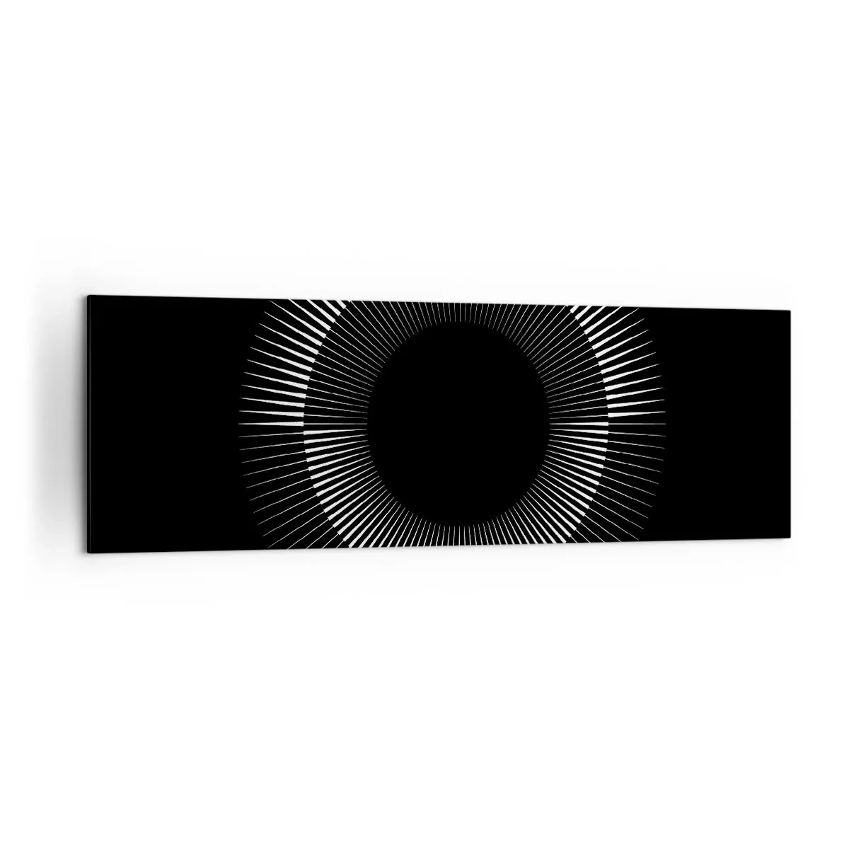 Canvastavla - Bild på duk - Svart sol - 160x50 cm