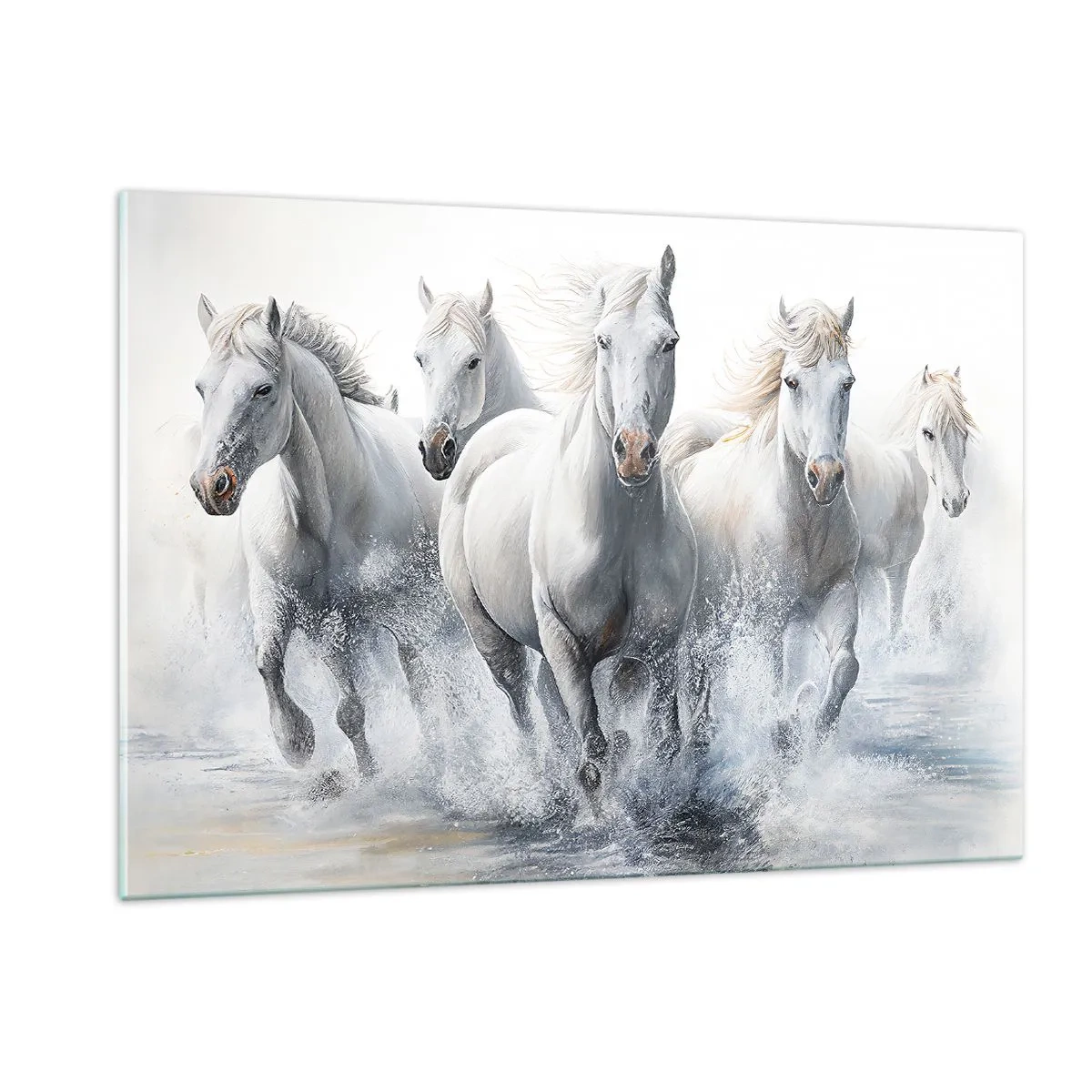 Glastavla - Bild på glas - Vit magi - 120x80 cm