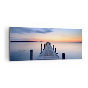 Canvastavla - Bild på duk - Klara solnedgångens ro - 100x40 cm