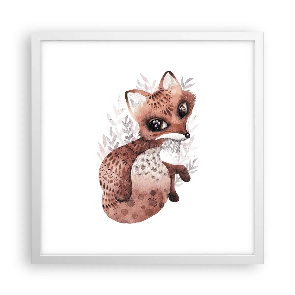 Affisch i vit ram - Bara älska - 40x40 cm