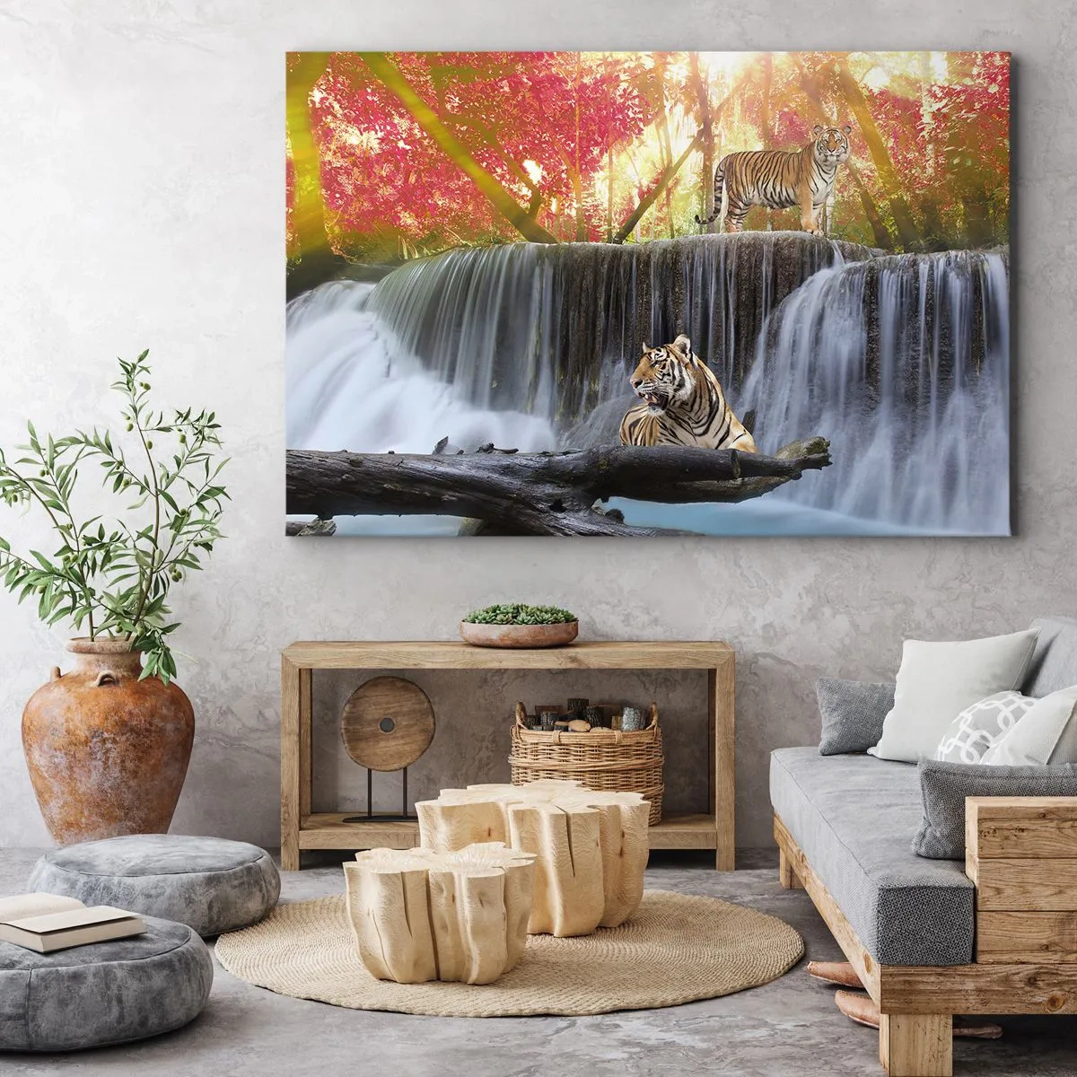 Canvastavla - Bild på duk - Surrealistiskt landskap    - 100x70 cm
