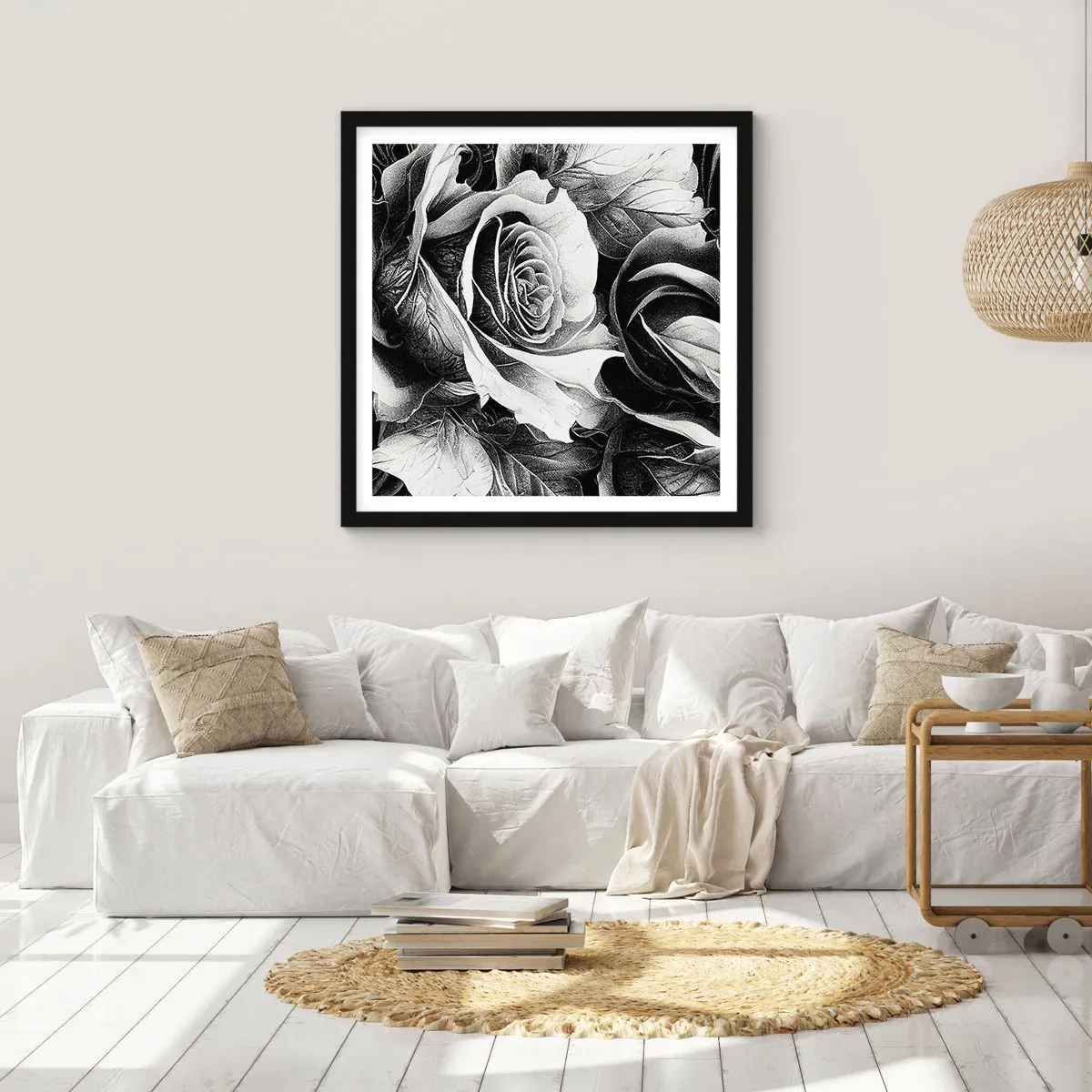 Affisch i svart ram - Alltid drottningen - 60x60 cm