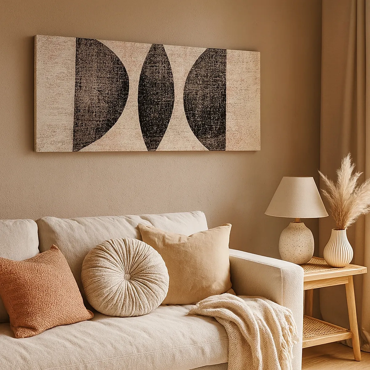 Canvastavla - Bild på duk - Etnisk abstraktion - 30x30 cm