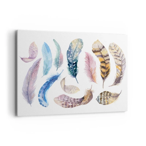 Canvastavla - Bild på duk - Lätta, färgglada och färgrika - 100x70 cm