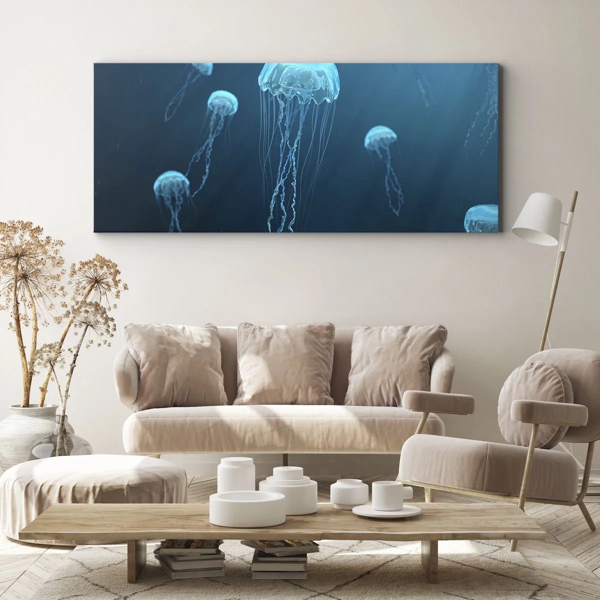 Canvastavla - Bild på duk - Havets dans - 100x40 cm