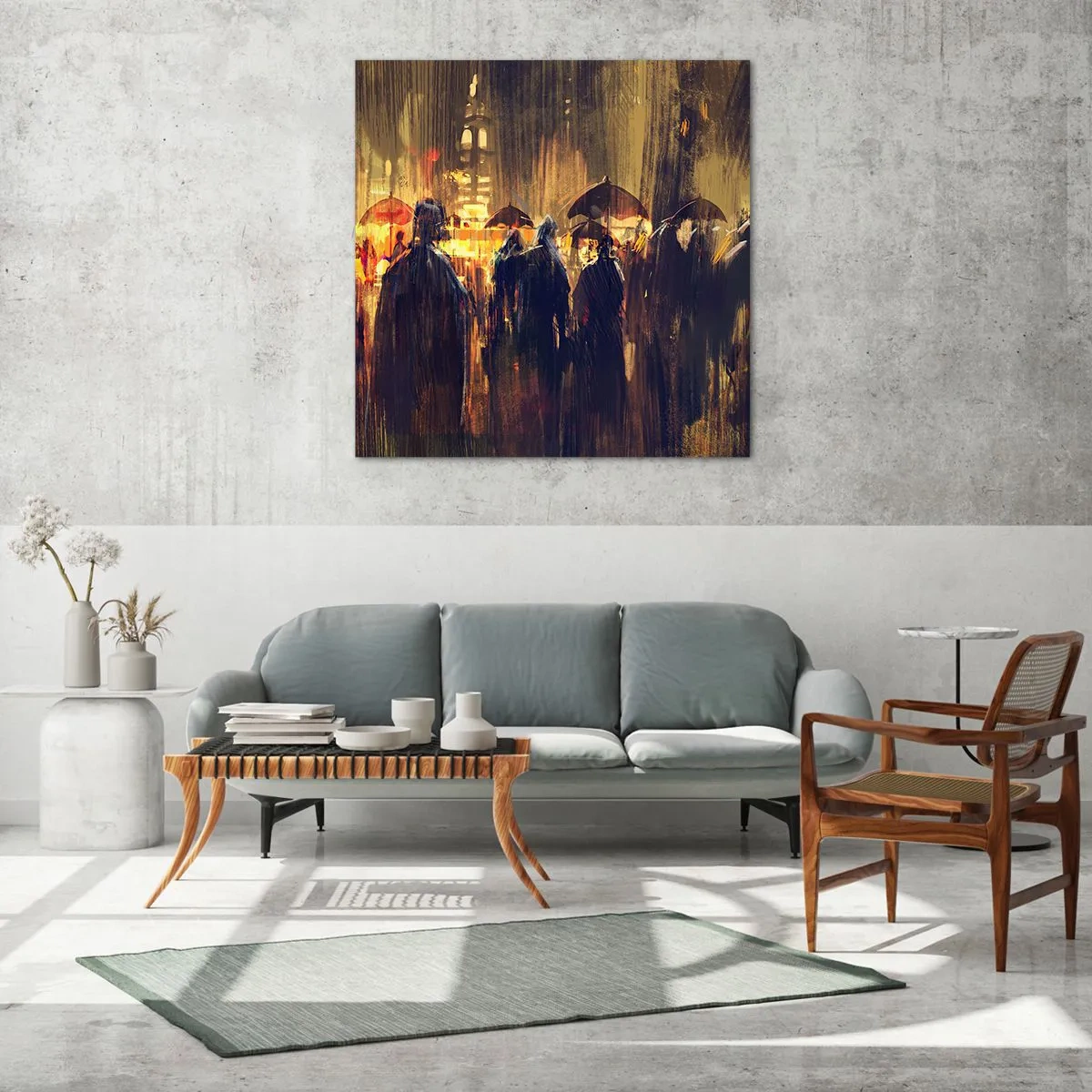 Glastavla - Bild på glas - Regnbekännare - 40x40 cm