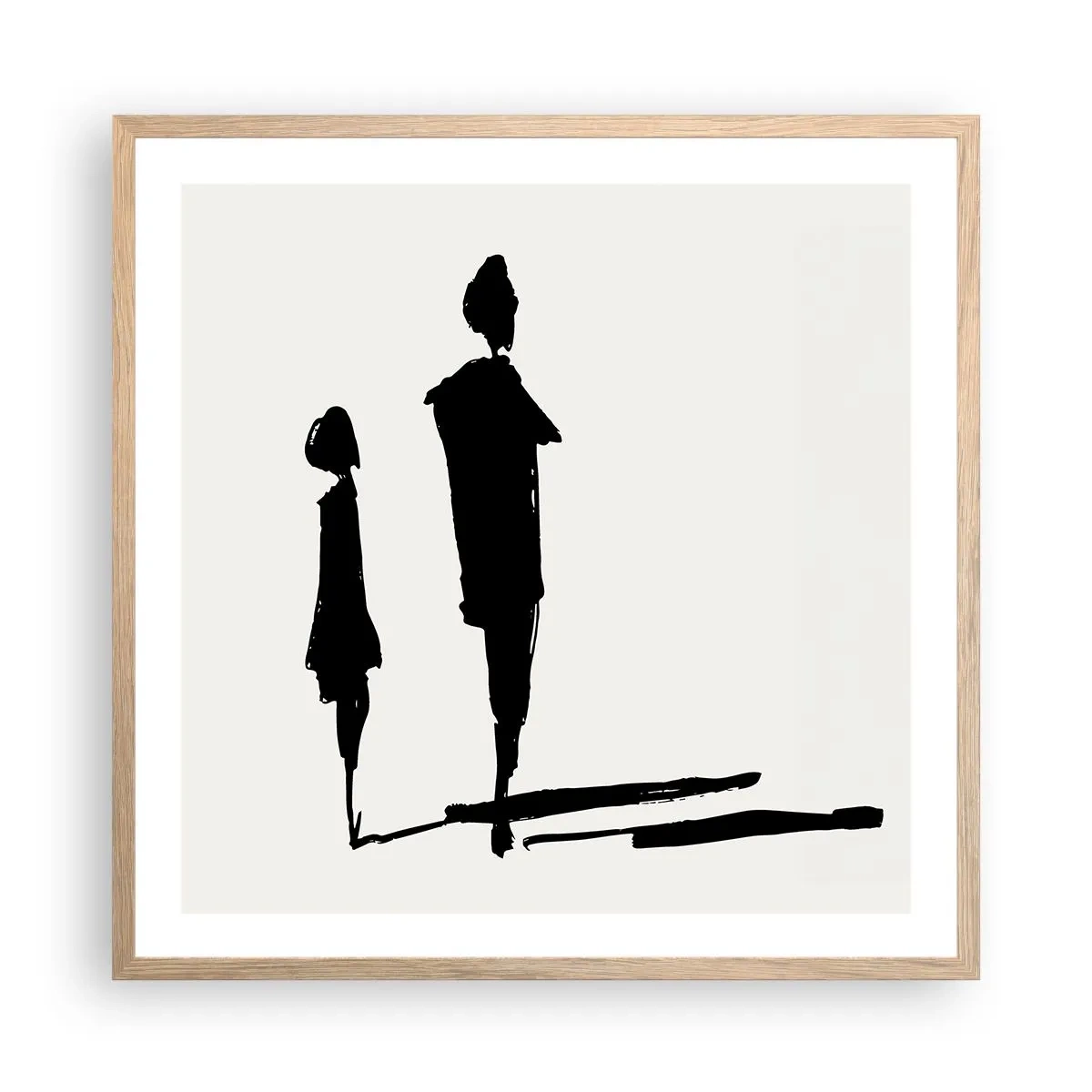 Affisch i ram av ljusek - Säkert tillsammans? - 60x60 cm