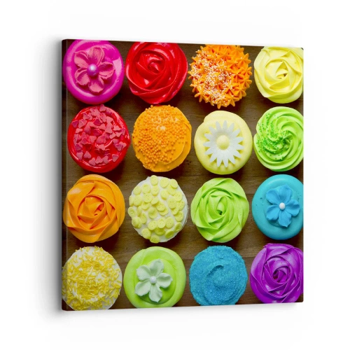 Canvastavla - Bild på duk - Alla olika - alla goda - 30x30 cm