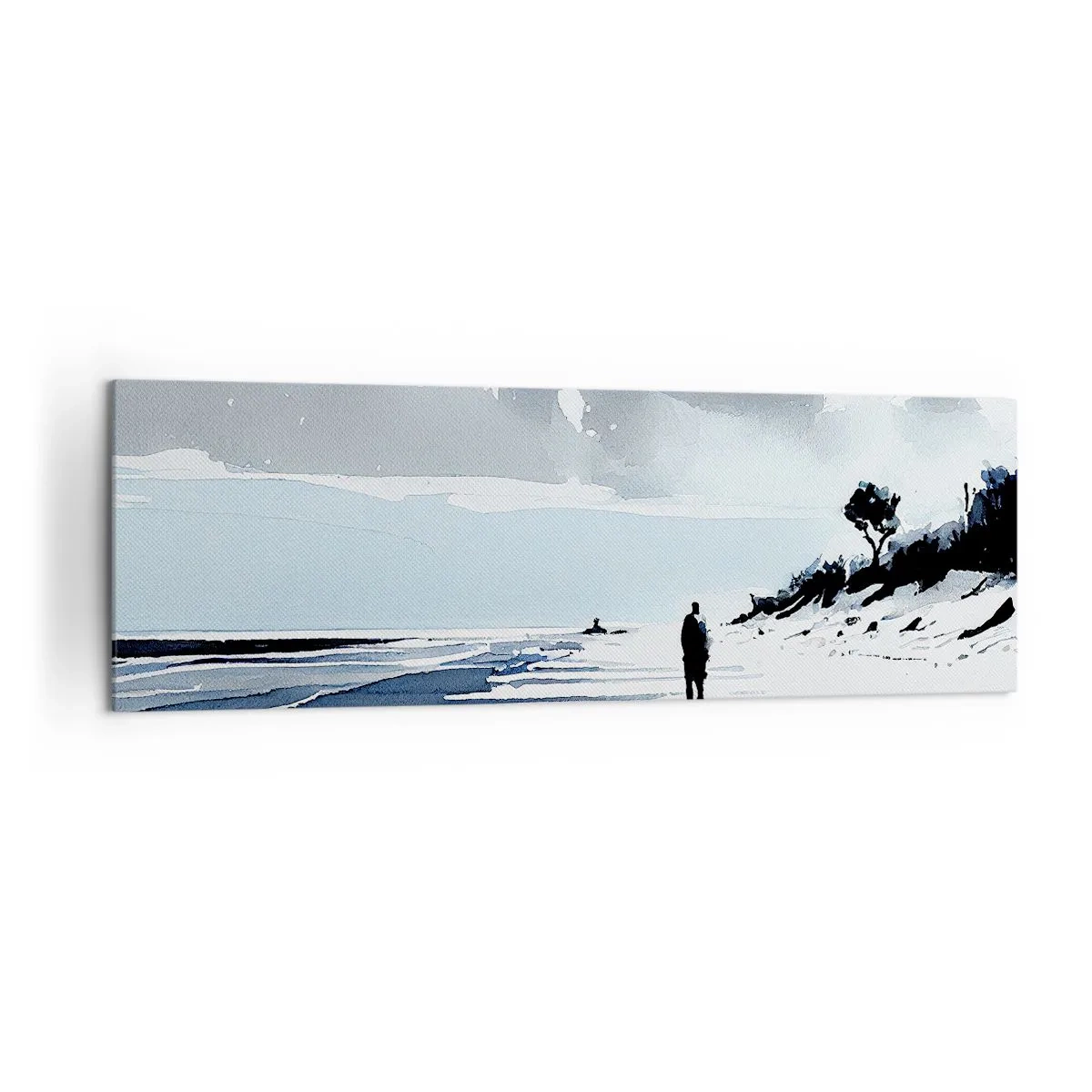 Canvastavla - Bild på duk - Ensam - 160x50 cm