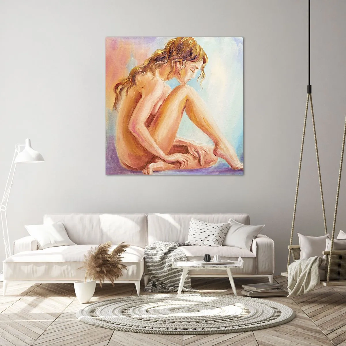 Canvastavla - Bild på duk - Kärlekens akt - 40x40 cm