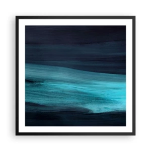 Affisch i svart ram - Flyt med strömmen - 60x60 cm