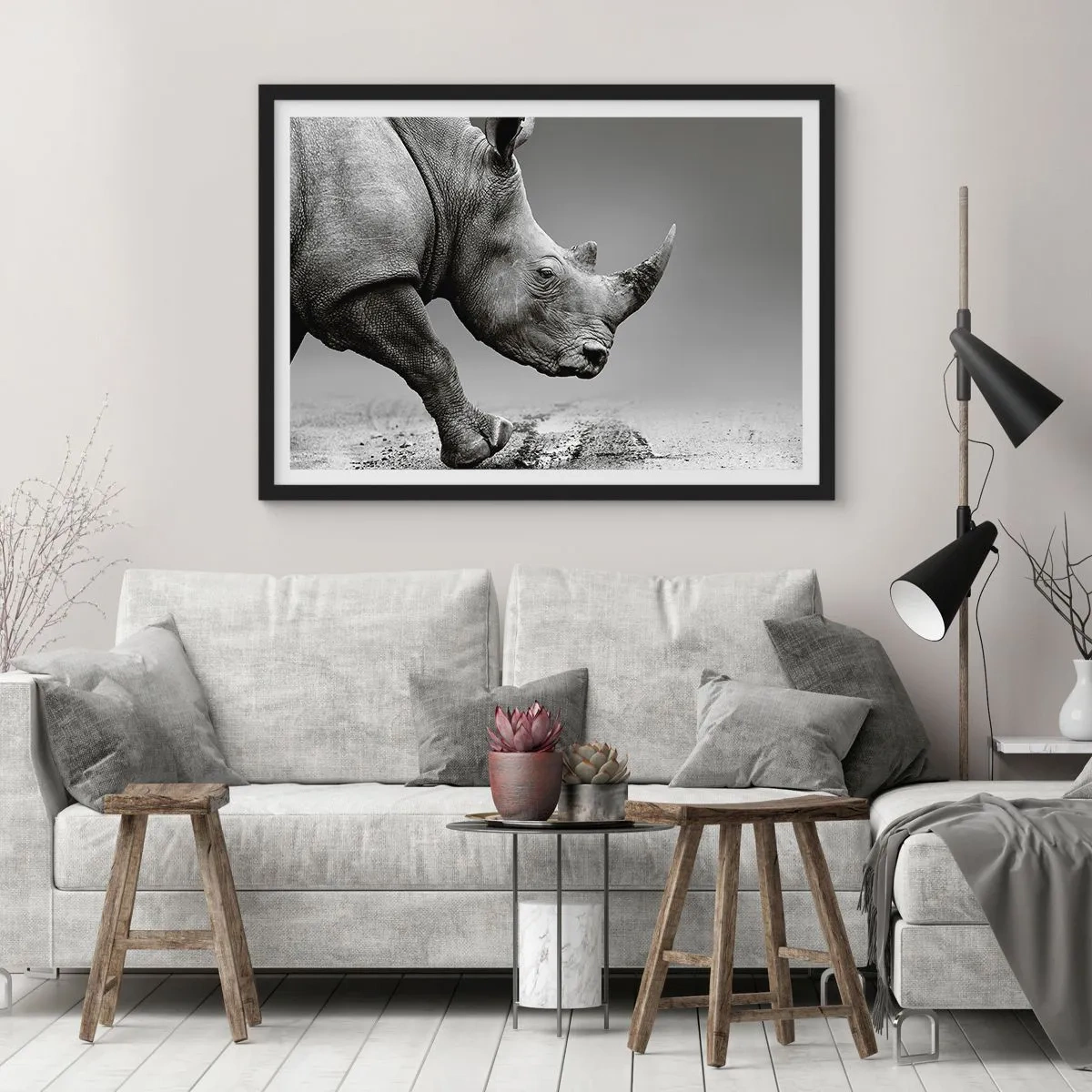 Affisch i svart ram - Ostoppbar kraft - 70x50 cm