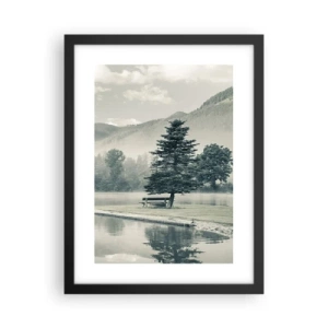 Affisch i svart ram - Sjön sover fortfarande - 30x40 cm